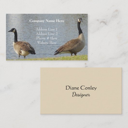 池の名刺によるガチョウ 名刺 (正面/裏面)