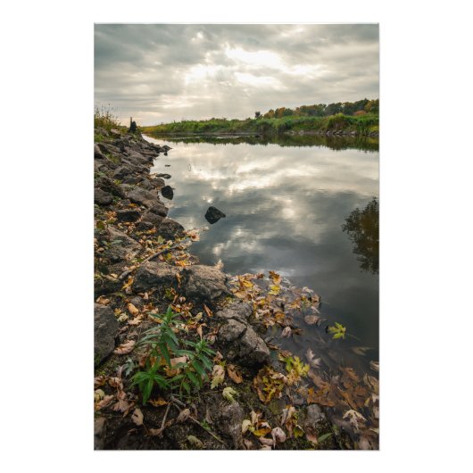池の太陽の光 フォトプリント            (正面)