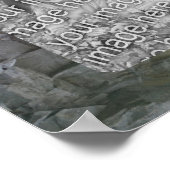 池の岩壁の反射あなたの写真を追加 ポスター (角)