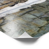 池の岩壁反射自然8x10 フォトプリント            (角)