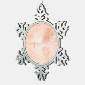 池の恋凍ってい人 スノーフレークピューターオーナメント (右)