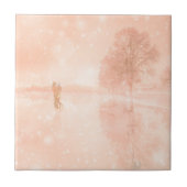 池の恋凍ってい人 タイル (正面)