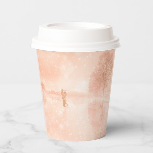 池の恋凍ってい人 紙コップ (正面)