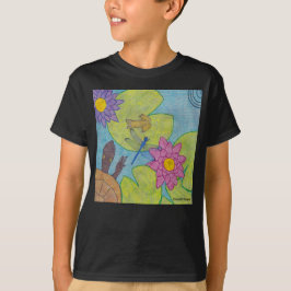 池の情景(鮮やか) - 男の子用ベーシックTシャツ Tシャツ