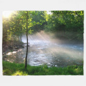 池の日光 フリースブランケット (正面(横))