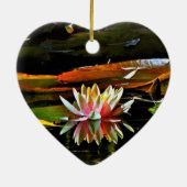 池の春のスイレン セラミックオーナメント (裏面)