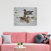 池の木のアヒル キャンバスプリント (インサイチュ (リビング))