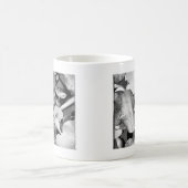 池の植物と白黒 コーヒーマグカップ (中央)