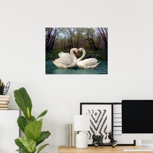 「池の水の上」 ポスター (ホームオフィス)