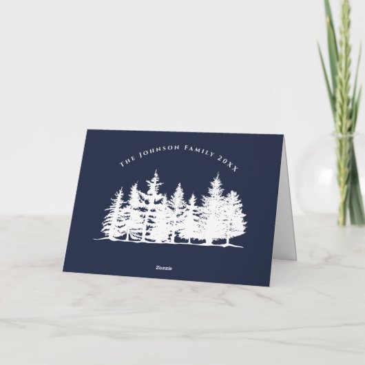 池の水彩冬の風景を楽しめるアイススケーター カード (裏面)