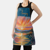 池の水色での日の出 エプロン (インサイチュ)