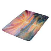 池の水色での日の出 バスマット (アングル)