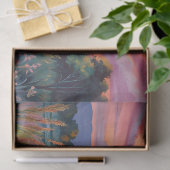 池の水色での日の出 薄葉紙 (ギフト)