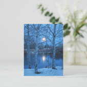 池の満月 ポストカード (スタンド正面)