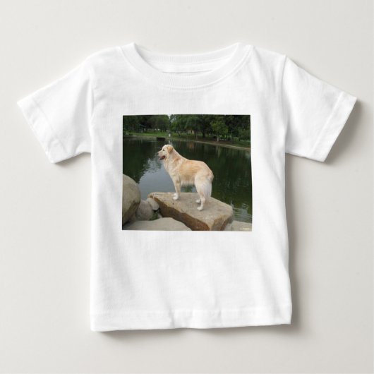 池の犬 ベビーTシャツ (正面)