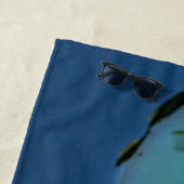 池の白い睡蓮、自然写真 ビーチタオル (インサイチュ)