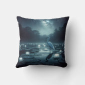 池の白鷺と睡蓮 クッション (裏面)