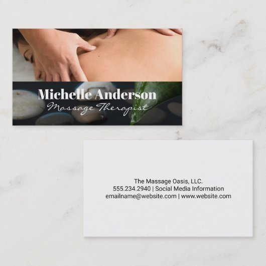 池の石 | バックマッサージセッション 名刺 (正面/裏面)