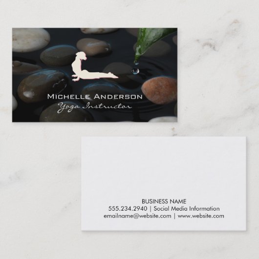 池の石 | ヨガポーズ 名刺 (正面/裏面)