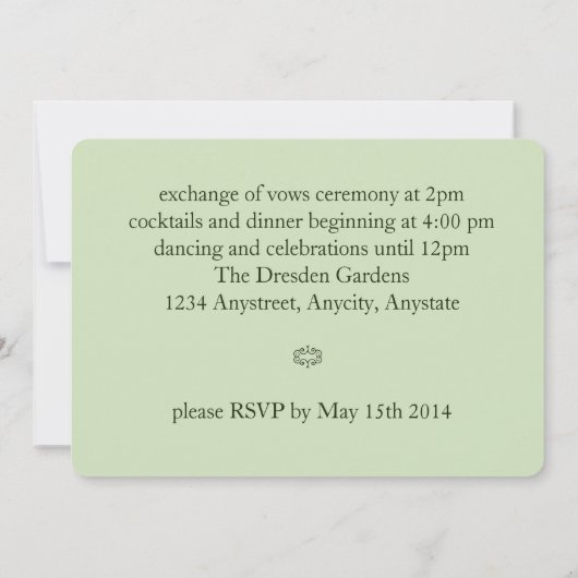 池の禅に水百合白熱［赤熱］光を放つ花 招待状 (裏面)