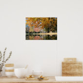 池の秋の公園 ポスター (キッチン)