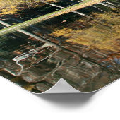 池の秋の公園 ポスター (角)