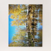 池の秋の牛 ジグソーパズル (縦)