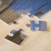 池の緑の翼のティール(緑がかった色) ジグソーパズル (側面)