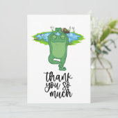 池の背景を持つカエルサンキューカード サンキューカード (スタンド正面)