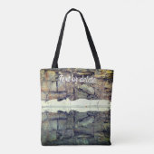 池の花崗岩の岩壁の反射パーソナライズされた トートバッグ (裏面)