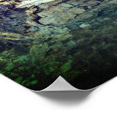 池の花崗岩の岩崖反射 ポスター (角)