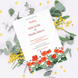 池の蓮の花ピンクのユリ結婚ス 招待状