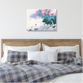 池の蓮 キャンバスプリント (インサイチュ (寝室))