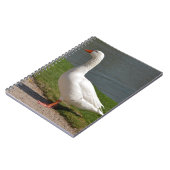 池の近くの白いガチョウ ノートブック (左側)