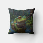 池の野生動物のシーンで登場するカエル クッション (裏面)