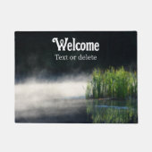 池の霧の中のカタチパーソナライズされた ドアマット (正面)