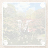 池の青楓 ガラスコースター (裏面)