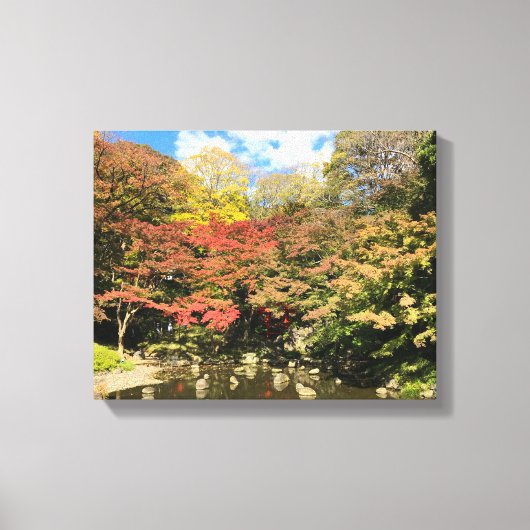 池の青楓 キャンバスプリント (正面)