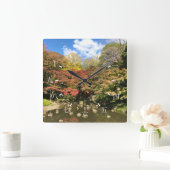 池の青楓 スクエア壁時計 (ホーム)