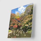 池の青楓 スクエア壁時計 (傾斜)