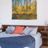 池の静謐なリフレクション タペストリー