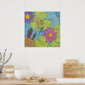 池の風景 - ポスター印刷 ポスター (キッチン)