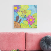 池の風景（黒）- キャンバスアート (インサイチュ (リビング))