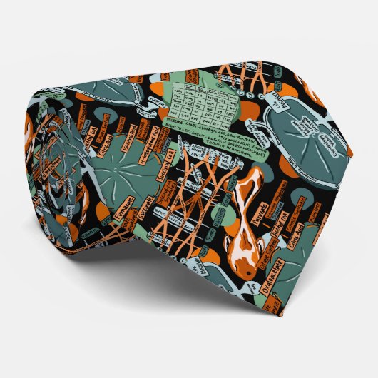 池の魚と麻酔の勉強 ネクタイ (ロール)