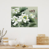 池の鳥を愛遊す ポスター (キッチン)