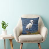 池のSnowy白鷺 クッション (椅子)