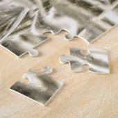 池を泳ぐアヒルの雄 ジグソーパズル (側面)