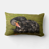 池エレガントで白鳥の手入れ ランバークッション (裏面)