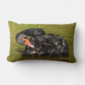 池エレガントで白鳥の手入れ ランバークッション (正面)