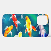 池カラフルの水彩コイ魚 Case-Mate iPhoneケース (裏面 (横))